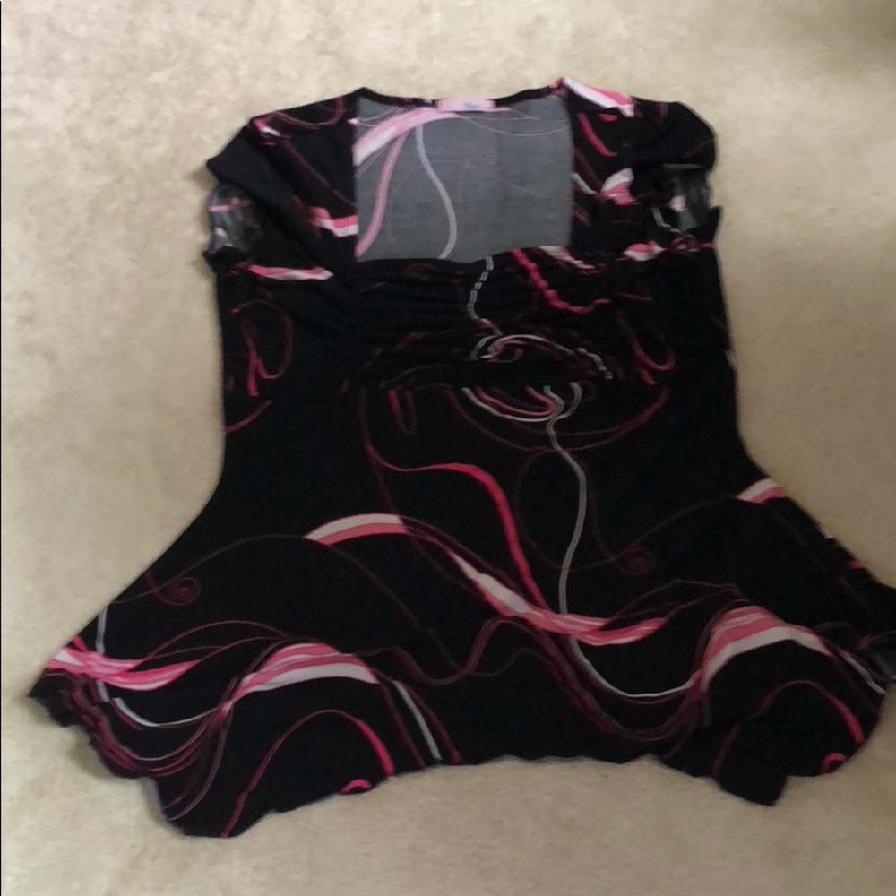 Pink and black dress shirt